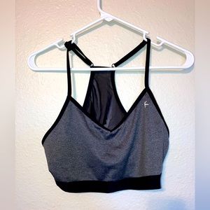 Danskin Gray Active Sports Bra Racerback